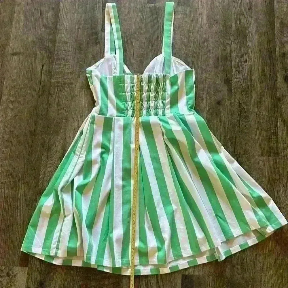 MSKollection Women’s M Retro Striped Dress Versatile Strap Summer Pin Up Playful - Picture 8 of 13